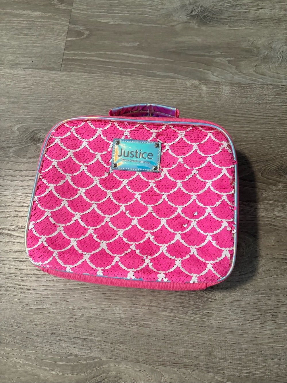 Justice Pink Sequin Scallop Lunch Tote